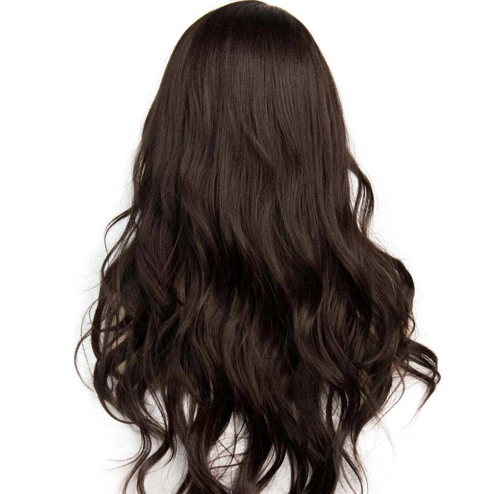 28" Dark Brown #4 Layered Wavy Wig | Miranda - Picture 3 of 6